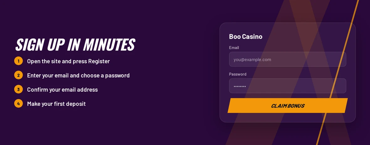 Sign up in a few steps